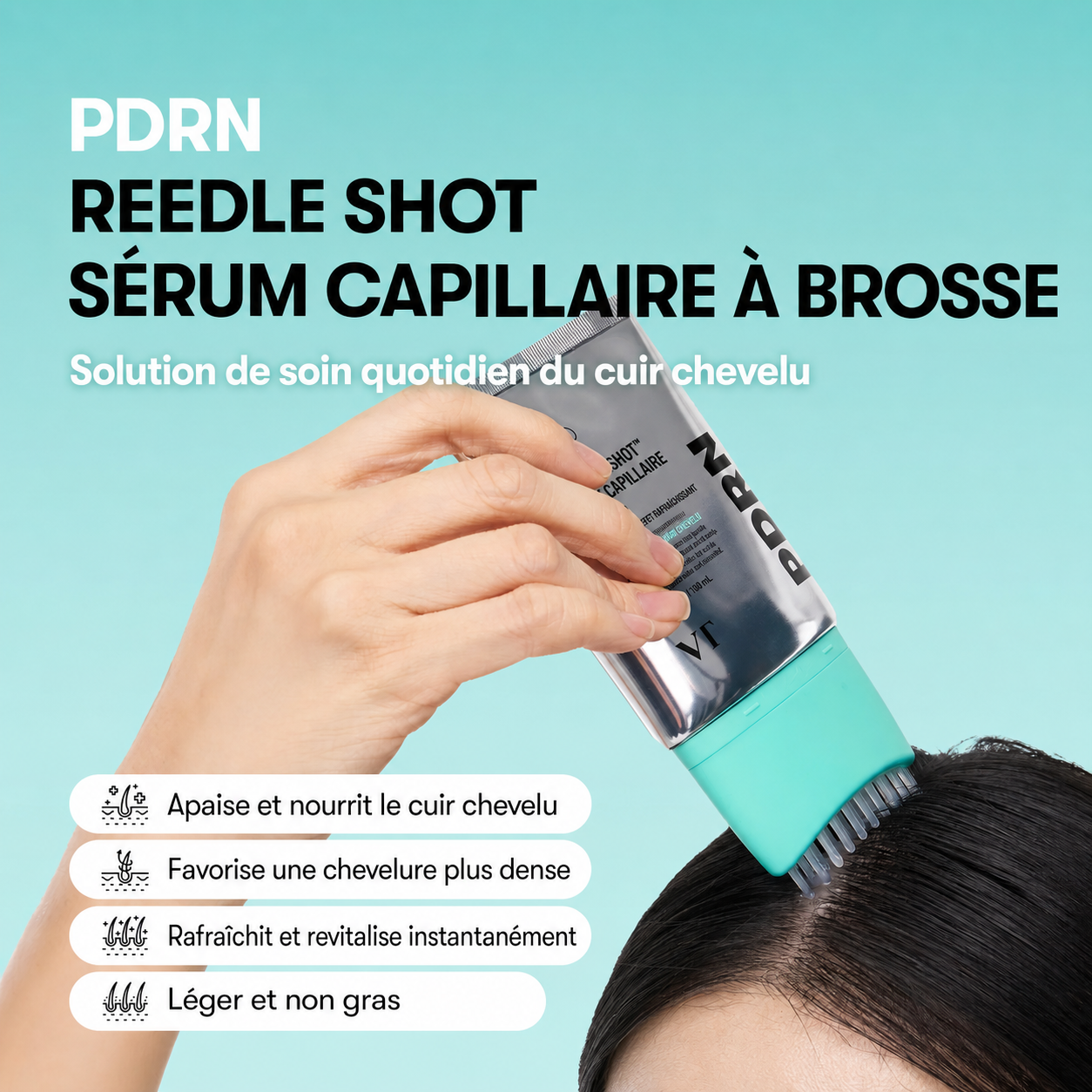 Sérum capillaire PDRN Reedle Shot avec applicateur-brosse