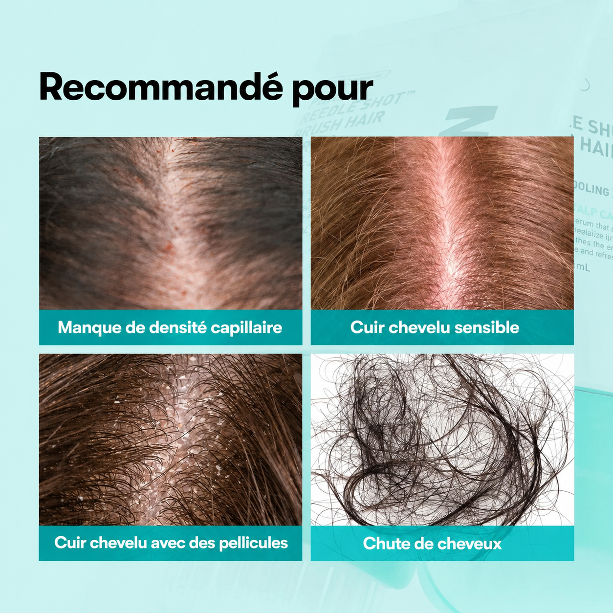 Sérum capillaire PDRN Reedle Shot avec applicateur-brosse