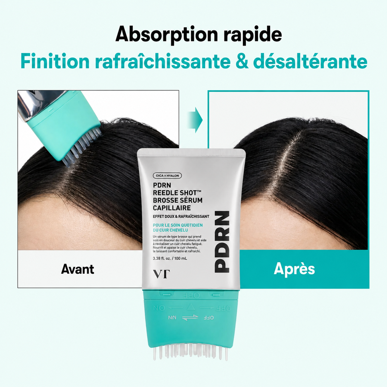 Sérum capillaire PDRN Reedle Shot avec applicateur-brosse